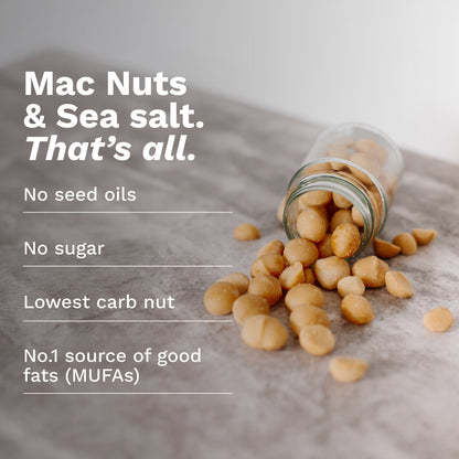 Dry Roasted Macadamia Nuts with Namibian Sea Salt (4oz x 6 Bags)